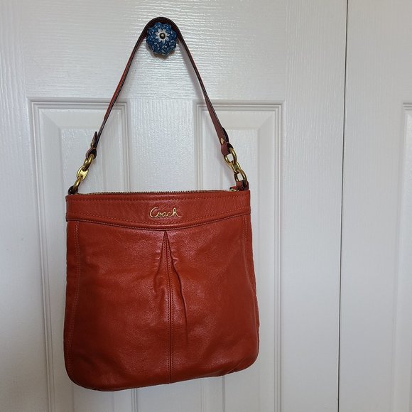 Orange Coach Ashley Leather "Hippie" Bag - Picture 2 of 6